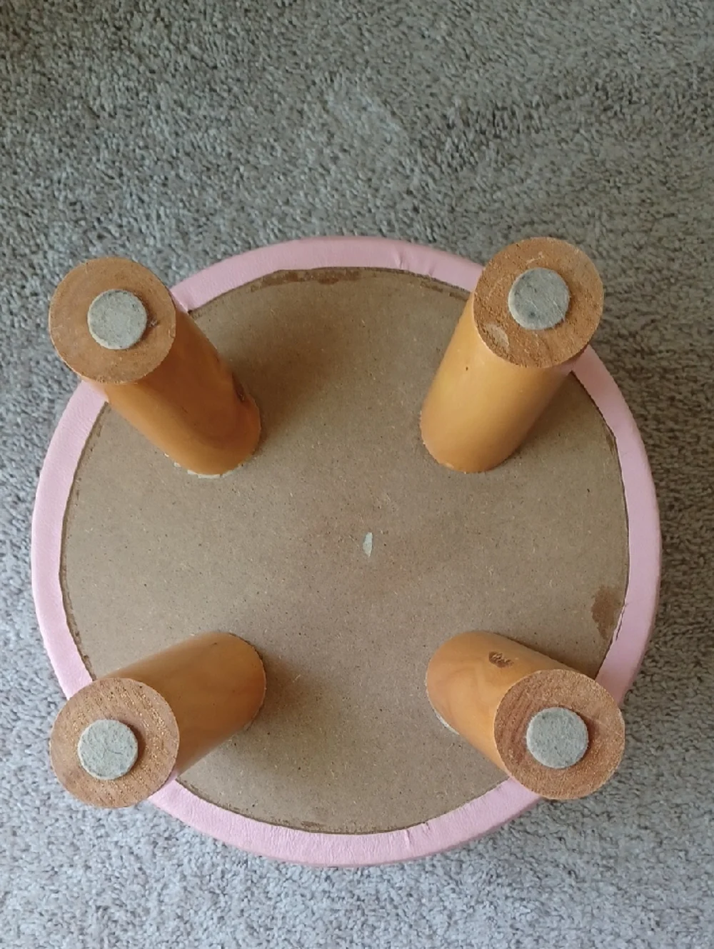 Pink Llama Cute Upholstered Footstool